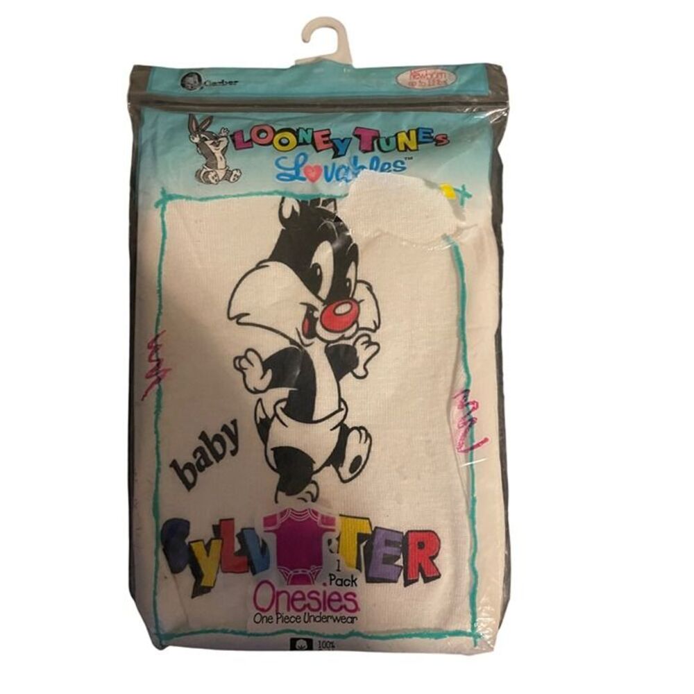 Looney Tunes & Disney Baby Onesies Newborn & Medium One-Piece Underwear USA 90s
